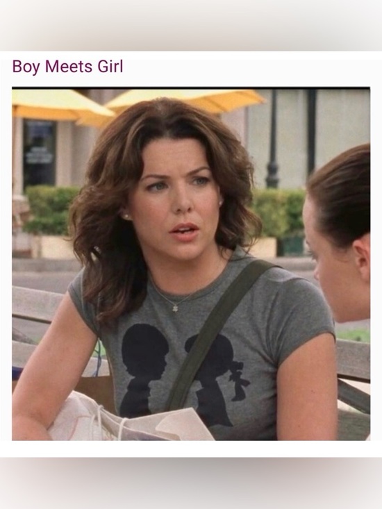 Boy Meets Girl Tops - Boy Meets Girl Classic Tee grey and black Med Gilmore Girls